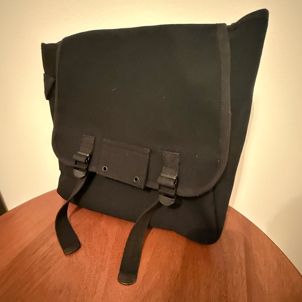 Black Canvas Backpack - image 5